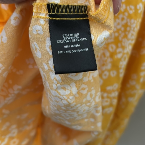 Women’s Plus Size Torrid Yellow Leopard Print Smocked Midi Dress Tiered, 1X - Picture 7 of 8